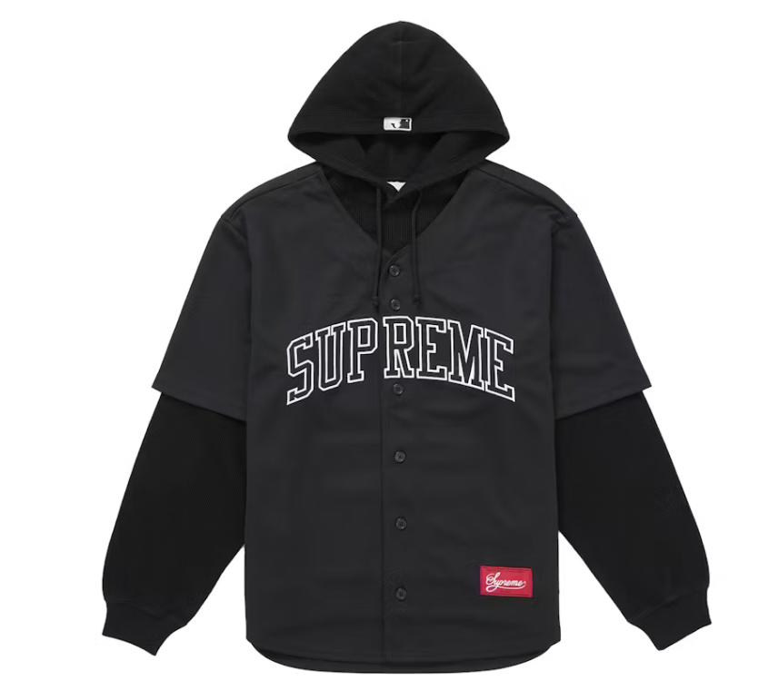 Supreme Black White Sox Hooded Jersey | Resell Iconz